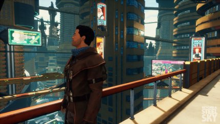 Das Team hat viel Arbeit investiert, um Beyond a Steel Sky wie einen spielbaren Comic aussehen zu lassen.
