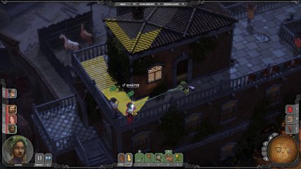 Isabelle verbindet zwei Wachen mit ihrem Blasrohr, so kann sie beide Gegner mit einem Angriff ausknipsen.