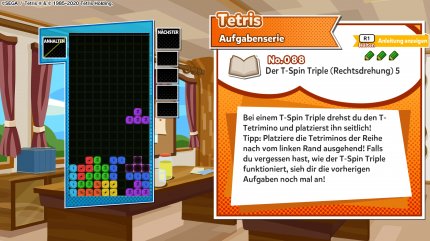 Im Übungsmodus drückt ihr die Puzzle-Schulbank und trainiert alles von den absoluten Basics bis hin zu Profi-Techniken. Charmantes Detail: eure Steine werden als Kreidezeichnungen stilisiert.