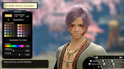 Die Charaktererstellung lässt, wie wir es bereits von Monster Hunter World kennen, nichts zu wünschen übrig!