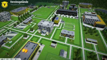 Das Vereinsgelände lässt sich ebenso wie das Stadion ausbauen. Gebäude wie ein Schwimmbad oder ein Fußbaltennis-Platz haben dabei unterschiedliche Vorteile.