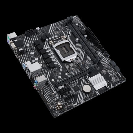 Asus Prime H510M-E (Intel 1200) - der Sockel ist hier der metallfarbend umrahmte Bereich nahe der Mitte.