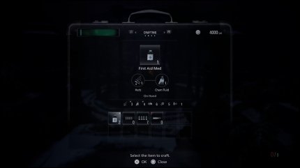 Im Inventar stellt ihr Heiltränke und Munition her. Spart euch die Rohstoffe unbedingt für spätere Shotgun-Munition auf.
