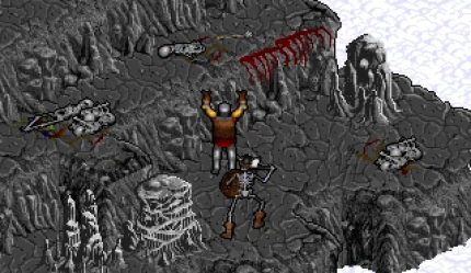 Auch Ultima 8 erhielt ein Add-on. The Lost Vale schaffte es – obwohl komplett abgeschlossen – jedoch nie in den Handel. Schlimmer noch: Origin hatte damals kaum Datensicherungsvorgaben, weshalb der Code mittlerweile als verschollen gilt. Erhalten geblieben sind lediglich die Designdokumente und diverse Screenshots, unter anderem dieser hier.<br> &nbsp;