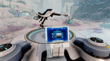Wer es an Land dagegen schneller haben möchte, der darf den Schneefuchs benutzen, eine Art Luft-Hover-Bike. Mit den richtigen Modulen ist auch Springen und ein besserer Boost möglich.
