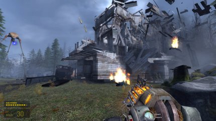 Bereits der Vorgänger verwendete eine für heutige Ansprüche rudimentäre Physik-Engine. In Half-Life 2 jedoch spielte diese eine immer wichtigere Rolle beim Lösen von Rätseln oder der Präsentation des Spiels.