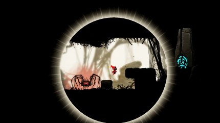Wir wir sehen, sehen wir fast nichts – nur das Portal spendet Licht in der Dunkelheit. Diese Portale müsst ihr manuell auf der linken Schultertaste öffnen.