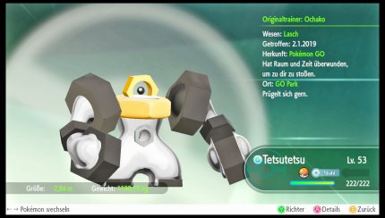Auch das Pokémon-Go-exklusive Taschenmonster Melmetal ist nach Kanto übertragbar. Mit 400 Meltan-Bonbons ist die Entwicklung aber ganz schön aufwendig.