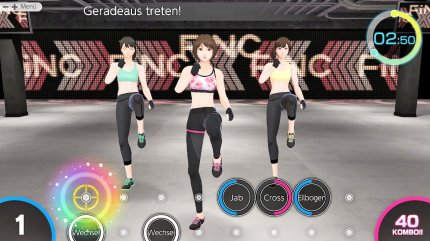 Dem Rhythmusspielkern hätte ein intuitiveres Design gutgetan. Die Moves auf die Schnelle zu unterscheiden, fällt wegen des immer gleichen Kreisdesigns schwer.