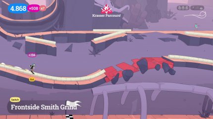 OlliOlli World ist ein verdammt schnelles Spiel und es verlangt teilweise wirklich perfektes Timing. Wer nicht im Flow ist, wird oft auf die Fresse fallen.