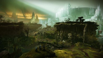 Die dunkle Vergangenheit und die 'helle' Zukunft von Savathûn spiegelt sich im Look der Thronwelt wider.