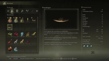 Nun verwendet ihr nur noch einen Runenbogen, um der Rune ihren Segen zu verleihen. Dieser bleibt bis zum nächsten Charakter-Tod aktiv.