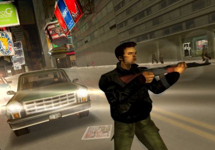Mit GTA 3 gelingt den Houser-Brüdern am 23. Oktober 2001 der ganze große Durchbruch. Als wichtige Inspirationsquellen nennt Sam Houser später unter anderem die Mafia-Filme Heat und GoodFellas sowie die TV-Serie Die Sopranos.