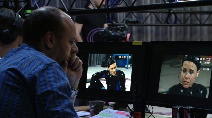 David Cage bei der Arbeit: Der Boss und Gründer von Quantic Dream ist bei Projekten wie Beyond: Two Souls nicht nur Skript-Schreiber, sondern auch Regisseur.