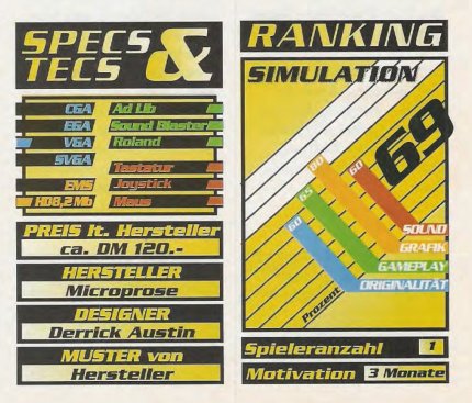 Specs &amp; Tecs: Anglizismen konnten wir. Interessant ist auch, dass der Designer eines Spiels noch namentlich im Wertungskasten erwähnt wird.&nbsp;