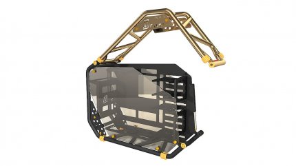 Die klappbare Rahmenkonstruktion des ungewöhnlich designten InWin D Frame soll an den Motorbereich eines Motorradchassis erinnern.&nbsp;