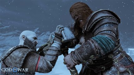 Im Bosskampf gegen Thor testet der Gott des Donners Kratos' Kräfte.