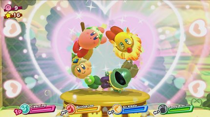 Einfach zum Verlieben: Dieses Kirby-Abenteuer ist allein schon sehr unterhaltsam, zu viert aber ein echter Knaller: