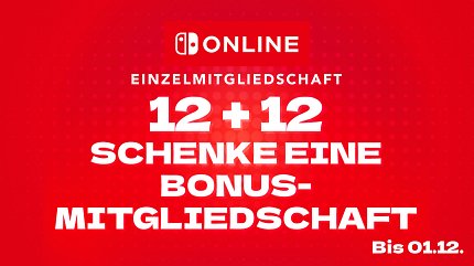 Sichert euch bis zum 1. Dezember 12 Bonus-Monate Nintendo Switch Online!