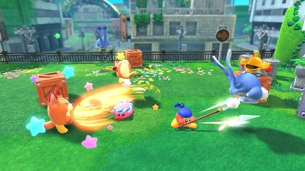 Nutzt in Kirby und das vergessene Land bestimmte Spezial-Power von euren Gegnern, indem ihr sie einsaugt.