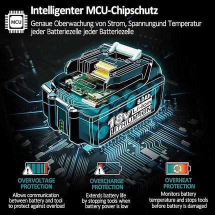 Der MCU-Chipschutz soll u. a. vor Überhitzung, Überlastung und Kurzschluss schützen.