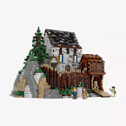Burg Blaustein aus Mini-Blocks bietet 5.502 Klemmbausteine und Mini-Figuren. Sie ist bei Amazon nun günstiger als bei Bluebrixx.