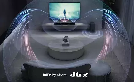 Die Soundbar von LG bietet ein raumfüllendes Klangerlebnis und unterstützt Dolby Atmos sowie DTS:X.