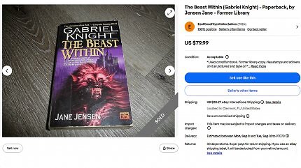 Kürzlich bei Ebay: Wer das Spiel in der seltenen Romanfassung besitzen will, zahlt selbst bei lausig erhaltenen Exemplaren inzwischen teils horrend hohe Sammlerpreise.