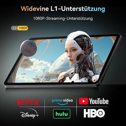 Durch die Unterstützung des Kopierschutzes Widevine L1 genießt man Streams von Netflix, Disney+ &amp; Co. in Full-HD-Auflösung.