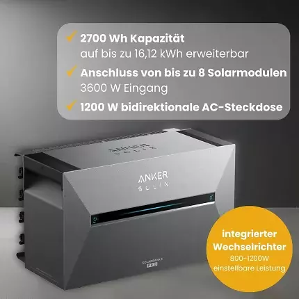 Die Solarbank 3 kann bidirektional laden.