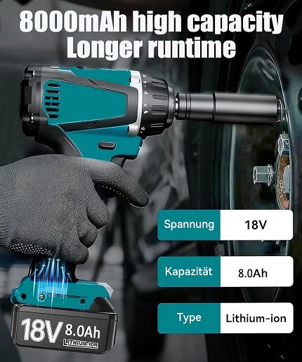 Zwei Makita-kompatible 18V-Akkus von Bonadget mit je 8,0 Ah (Herstellerangabe) kosten im Set keine 35 Euro.