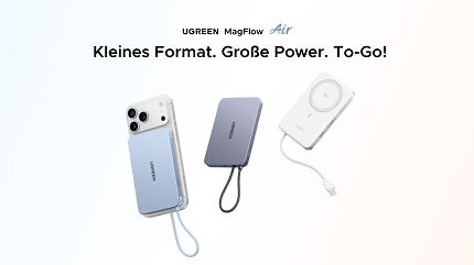 MagFlow Air Powerbank 10000mAh mit integriertem USB-C-Ladekabel