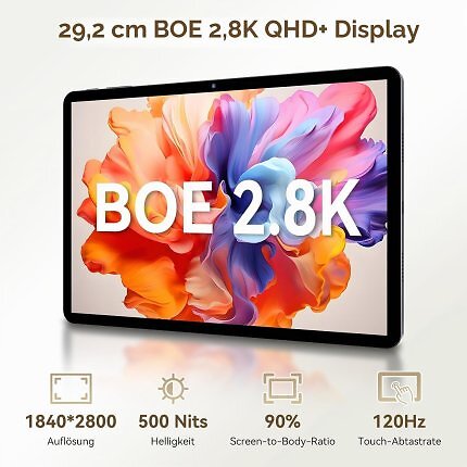 Das Tabwee T12 Pro hat ein sehr scharfes und helles Display.