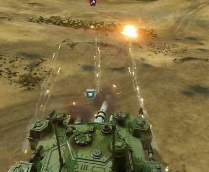 Baneblade vs. Orks! Kettenpanzer sind zwar weniger beweglich, machen diesen Nachteil aber mit gewaltiger Feuerkraft mehr als wett.