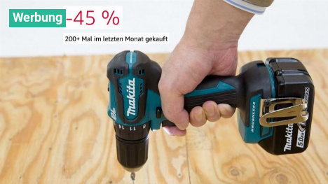 47% Rabatt - da kann kein Baumarkt mithalten! Makita 18V Akku-Bohrschrauber DDF483Z nur 76,90 Euro (Update)