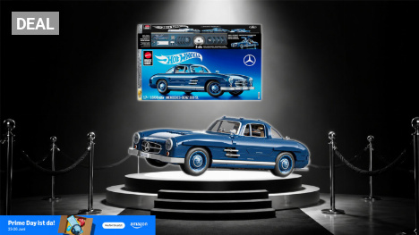 Neuer Tiefstpreis bis Freitag - Mercedes-Benz 300 SL von Mattel Brick Shop im Prime Day-Angebot
