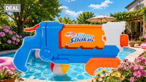 Vielseitige Wasserpistole zum Prime Day nur 8 Euro: Nerf Super Soaker Flip Fill mit 4 Modi
