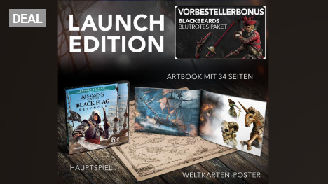AC Black Flag Resynced: Launch Edition mit Poster, Artbook, Steelbook & digitalen Zusatzinhalten nur 59,99€