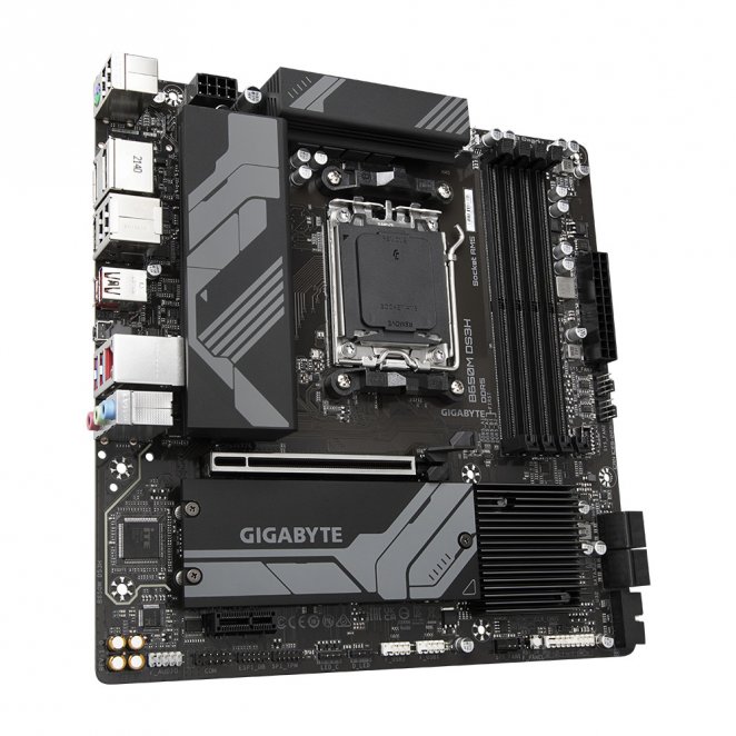 Derzeit mit über 180 Euro das günstigste Sockel AM5-Mainboard: GIGABYTE B650M DS3H.&nbsp;