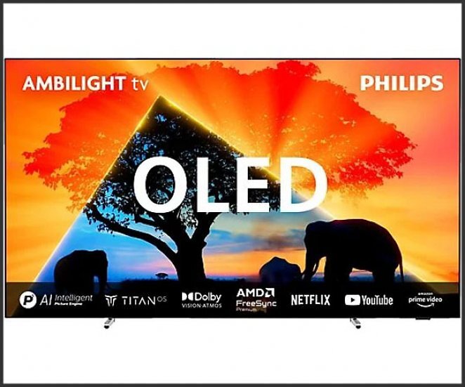 PHILIPS 55OLED759/12 4K OLED Ambilight TV (Flat, 55 Zoll / 139 cm, OLED 4K, SMART TV, Ambilight)