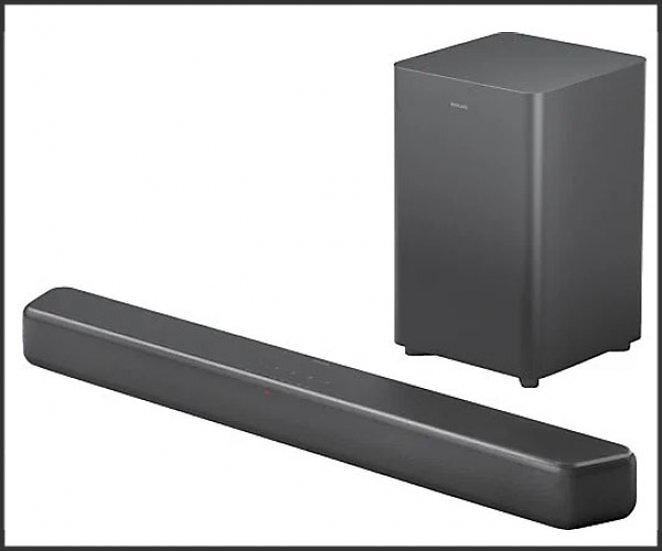 PHILIPS TAB 5309/10, Soundbar mit kabellosem Subwoofer, Dunkelgrau