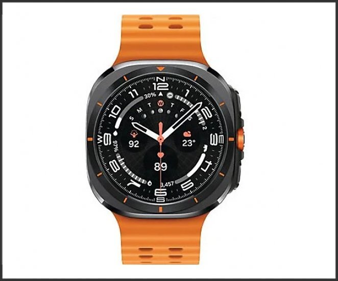SAMSUNG Galaxy Watch Ultra 47 mm LTE Smartwatches Titan Nitrilkautschuk, 90-140 mm, Titanium Gray