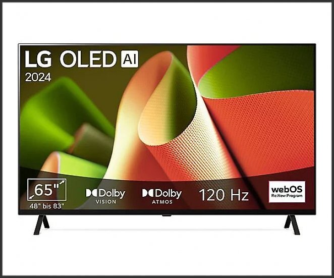 LG OLED65B49LA OLED TV (Flat, 65 Zoll / 165 cm, OLED 4K, SMART TV, webOS 24 mit LG ThinQ)