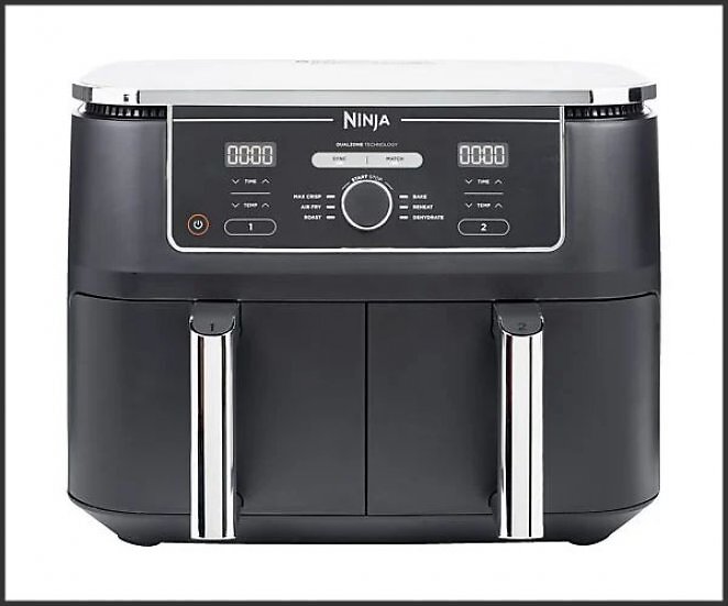 NINJA AF400EU Foodi Max Dual Zone Heißluftfritteuse 2470 Watt Schwarz