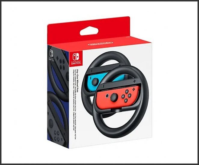 NINTENDO Joy-Con-Lenkrad-Paar, Lenkrad-Adapter, Schwarz