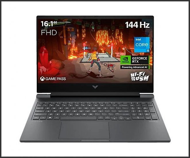HP Victus Gaming Notebook mit 16,1 Zoll Display, Intel Core i5-14500HX, 16 GB RAM, 512 GB SSD, NVIDIA GeForce RTX 4060, Windows 11 Home (64 Bit)