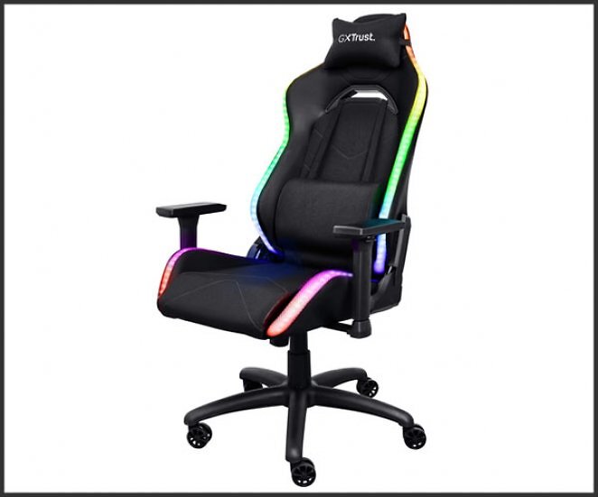 Trust GXT 719 Ruya RGB Gaming-Stuhl Schwarz