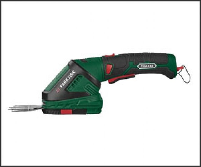 4 V 2-in-1 Akku-Gras- und Strauchschere PGSA 4 B3 mit 180° drehbarem Softgriff