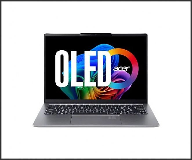 ACER Swift Go 14 AI OLED (SFG14-64-R4DG) mit Tastaturbeleuchtung, Copilot+ PC, Notebook, mit 14 Zoll Display, AMD Ryzen™ AI 7 350 Prozessor, 32 GB RAM, 1 TB SSD, AMD Radeon™ Onboard Graphics, Sparkly Silver, Windows 11 Home