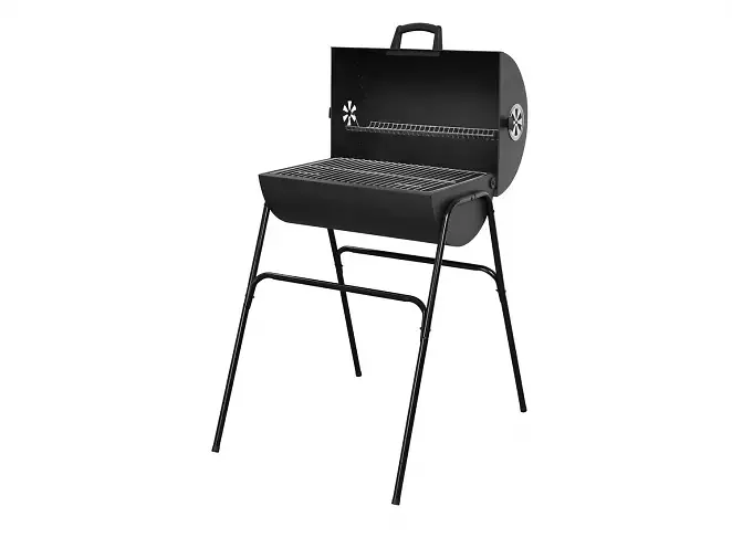 Holzkohle Fassgrill Kansas, mit Gestell, B 60 x H 95 x T 79 cm